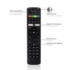 DREAMSTAR A5 Uyumlu Sesli Komut Özellikli Uzaktan Kumanda