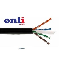 Onli Cat6 Kablo 24AWG Dış Ortam 100mt Siyah